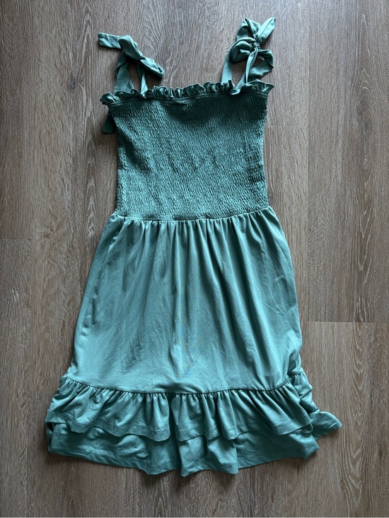 Boohoo Other - Boohoo - Sage Green Ruffle Sundress - size medium